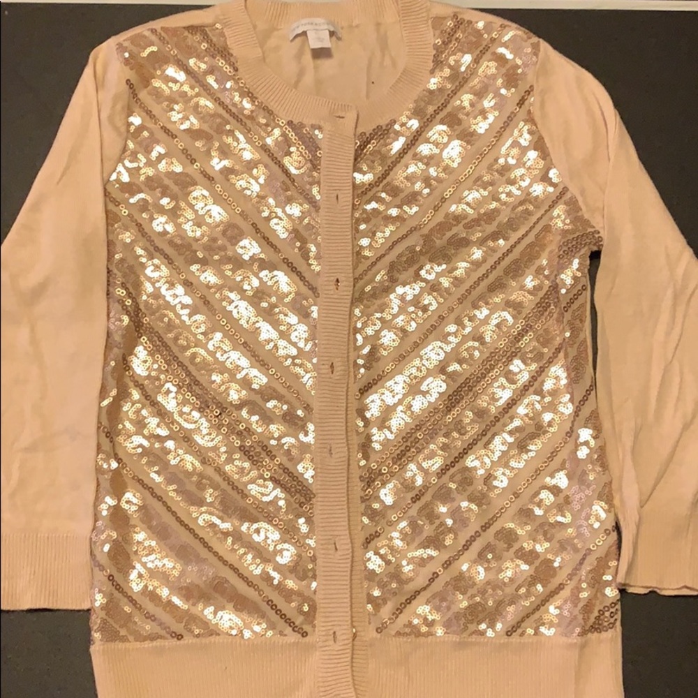 Gold/nude button up sweater